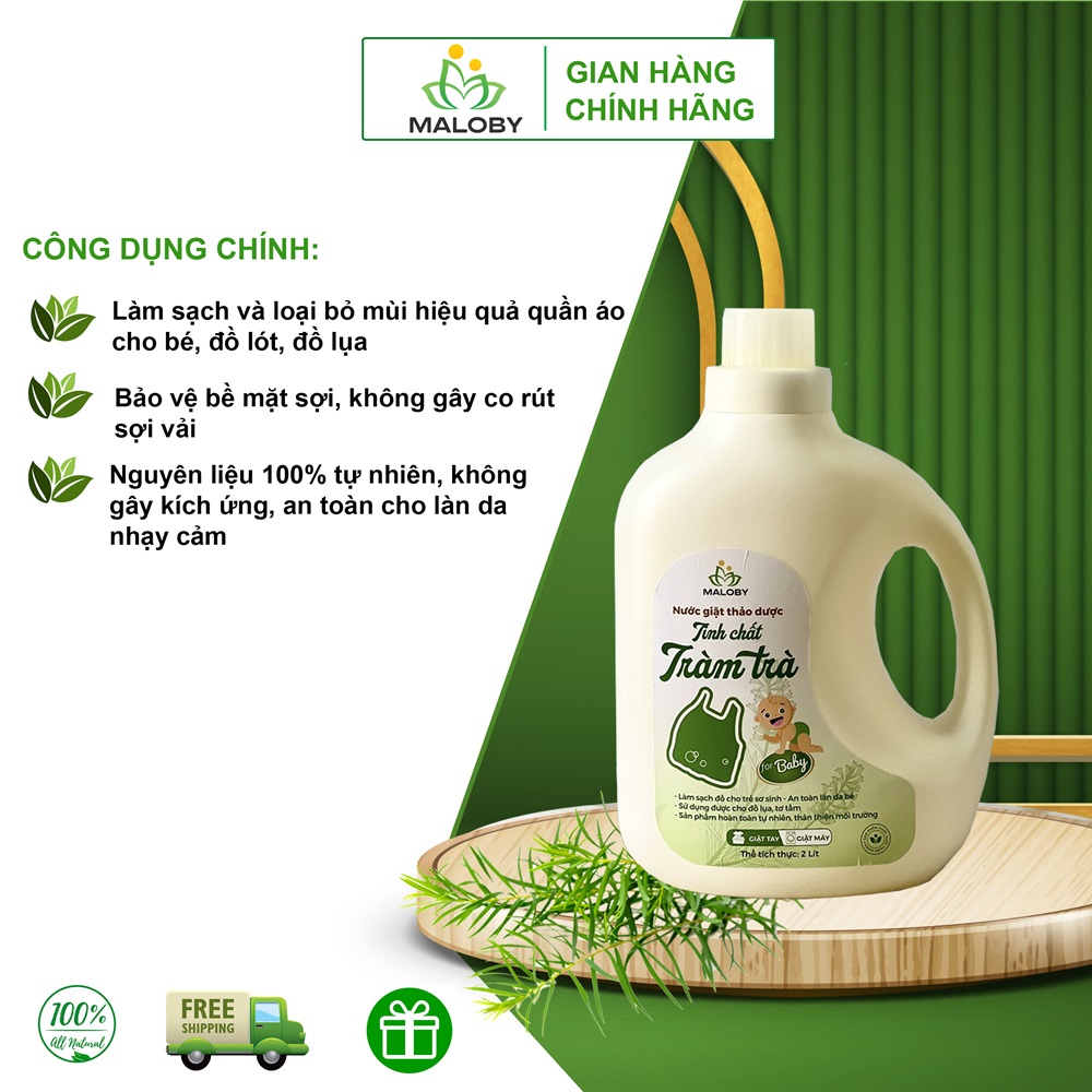 Nước giặt thảo dược cho bé tinh chất tràm trà Maloby