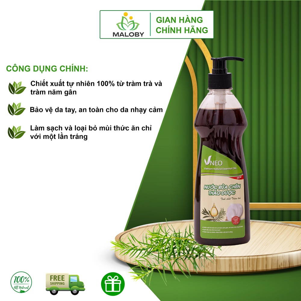 Nước rửa chén Thảo dược Tinh chất Tràm trà