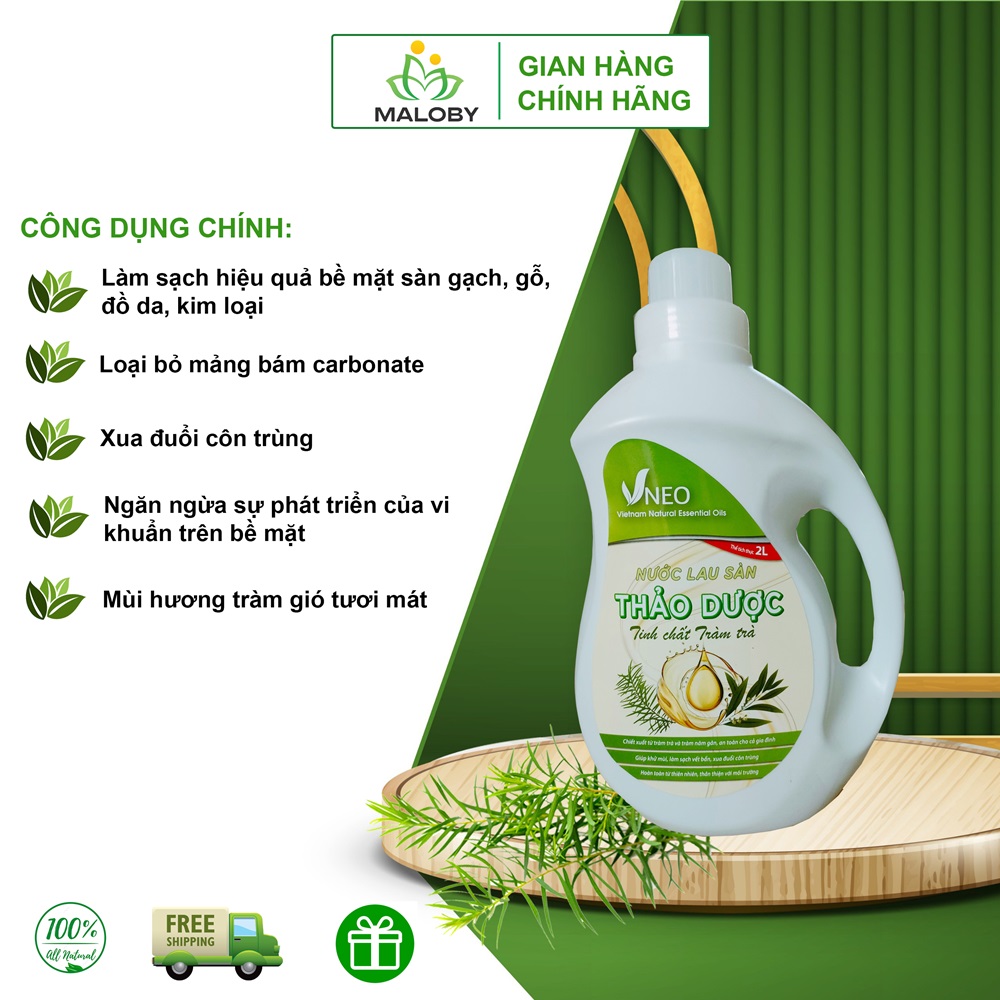 Nước lau sàn Thảo dươc Tinh chất Tràm trà